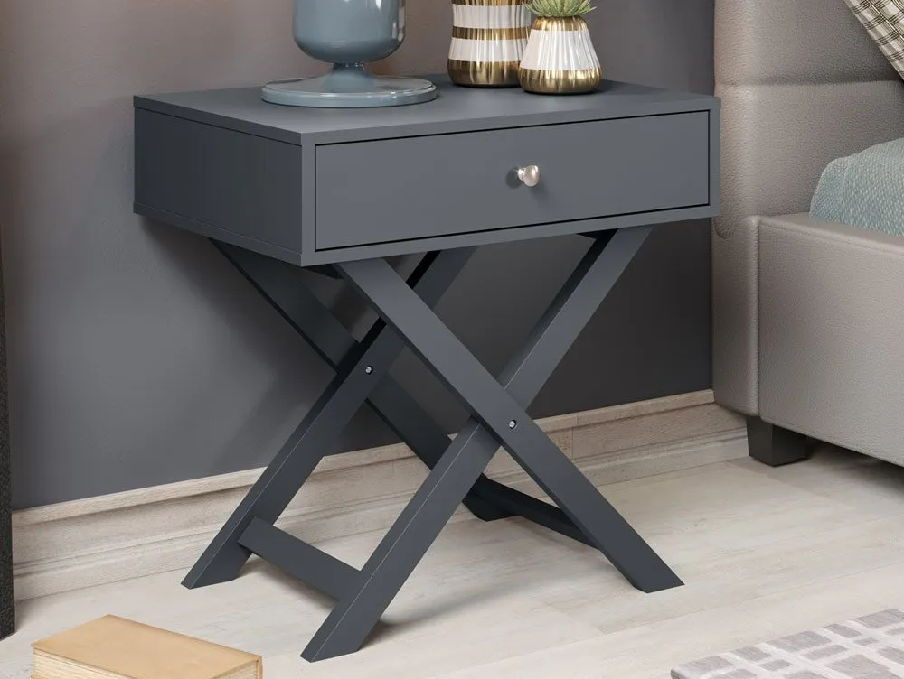 Core Core Options Blue 1 Drawer Petite Bedside Table