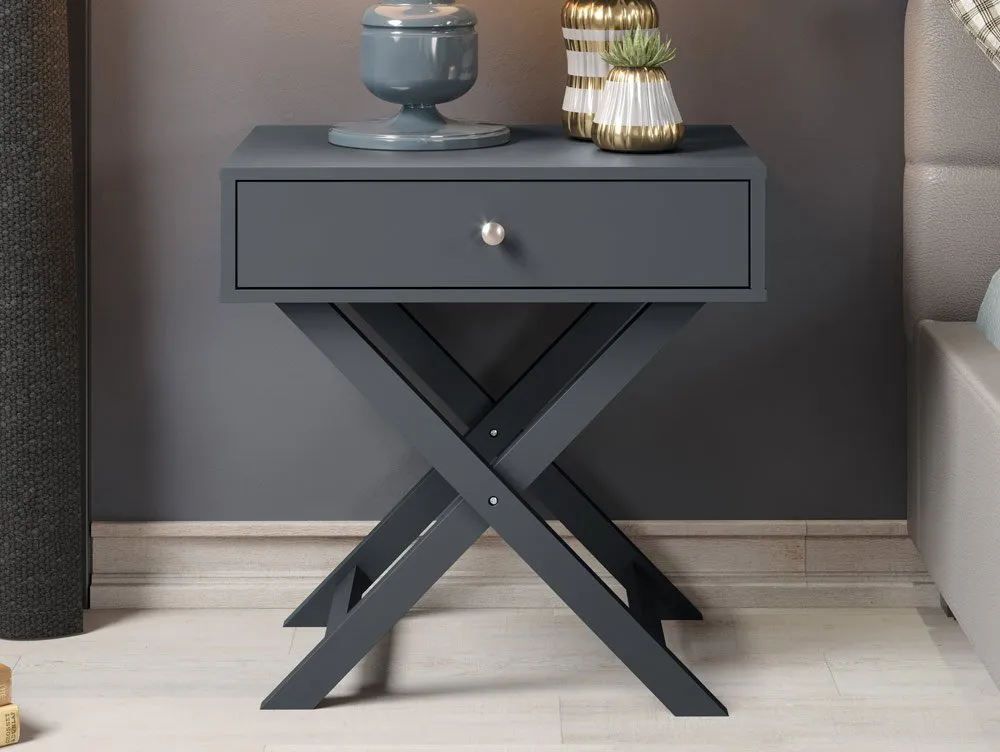 Core Core Options Blue 1 Drawer Petite Bedside Table