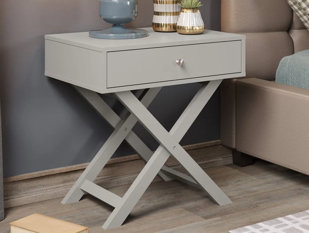 Core Core Options Grey 1 Drawer Petite Bedside Table