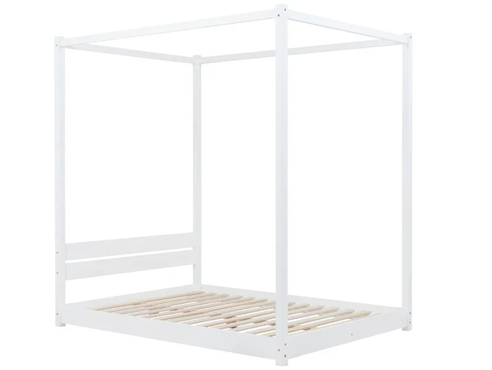 Birlea Birlea Darwin White Four Poster Wooden Bed Frame