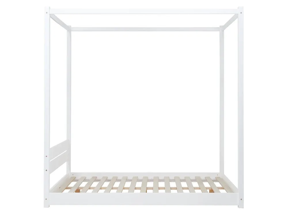 Birlea Birlea Darwin White Four Poster Wooden Bed Frame