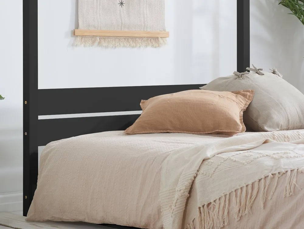 Birlea Birlea Darwin Black Four Poster Wooden Bed Frame