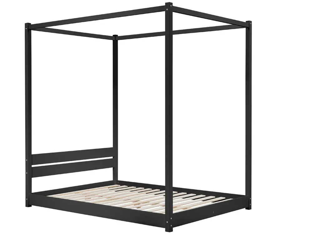 Birlea Birlea Darwin Black Four Poster Wooden Bed Frame