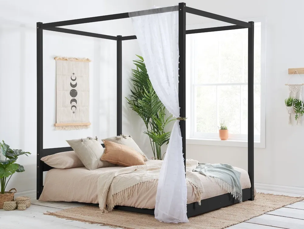Birlea Birlea Darwin Black Four Poster Wooden Bed Frame