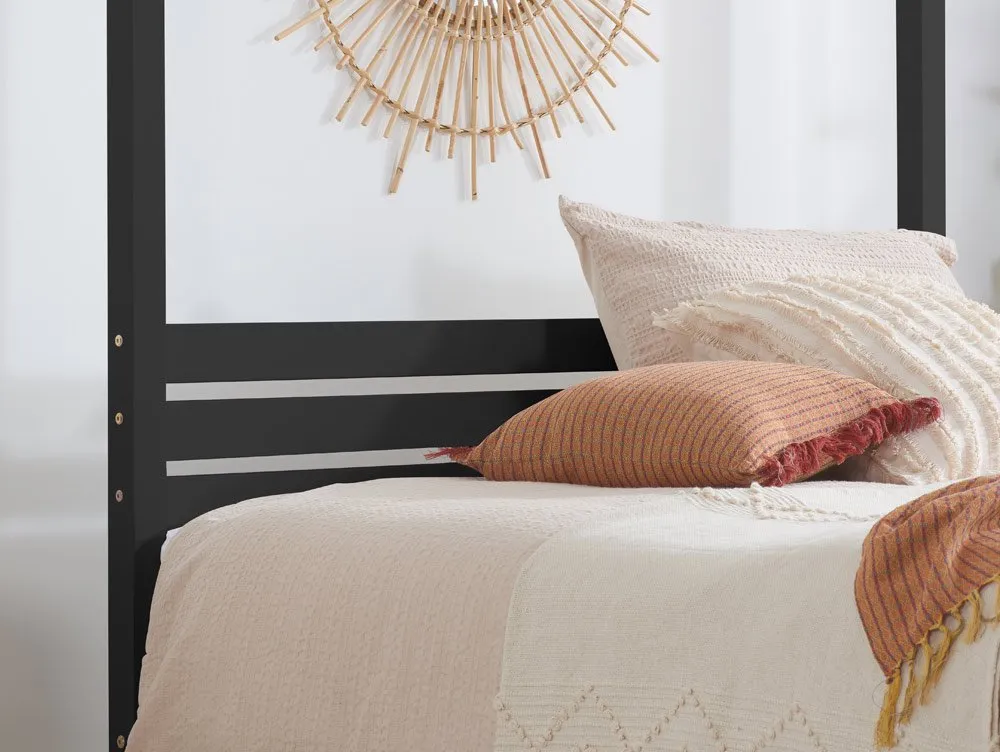 Birlea Birlea Mercia Black Four Poster Wooden Bed Frame