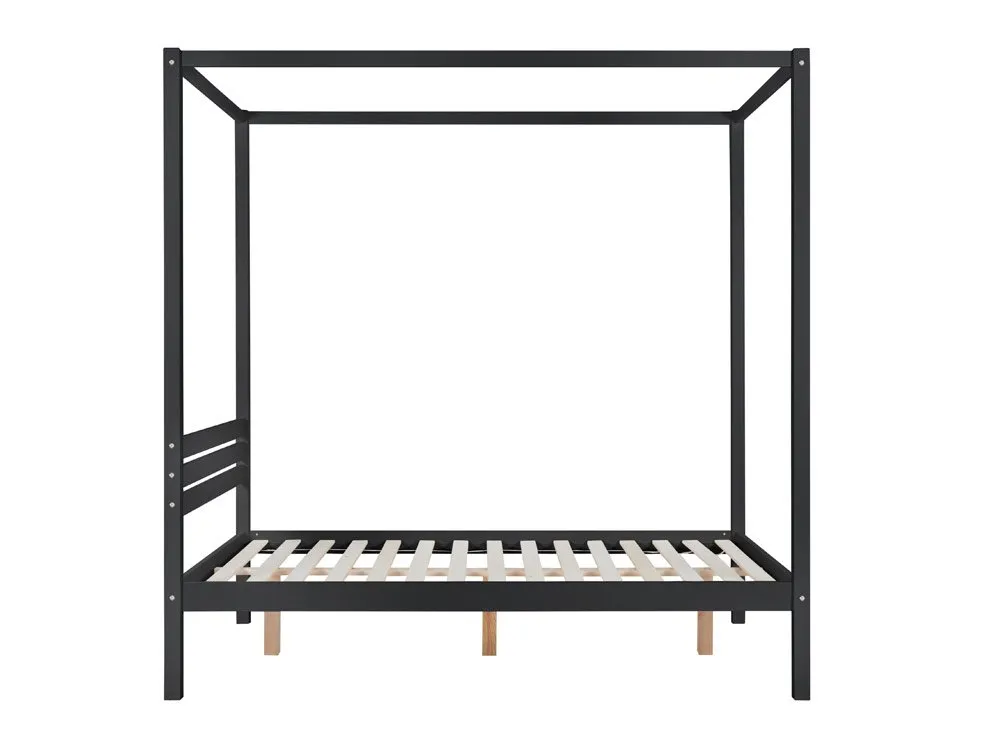 Birlea Birlea Mercia Black Four Poster Wooden Bed Frame