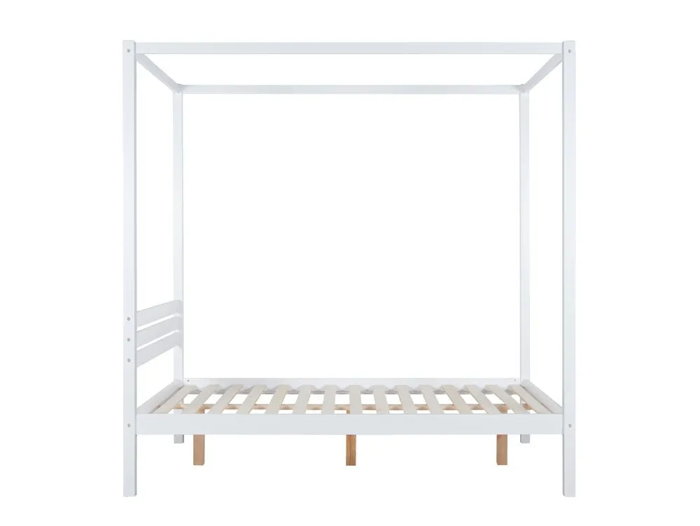 Birlea Birlea Mercia White Four Poster Wooden Bed Frame