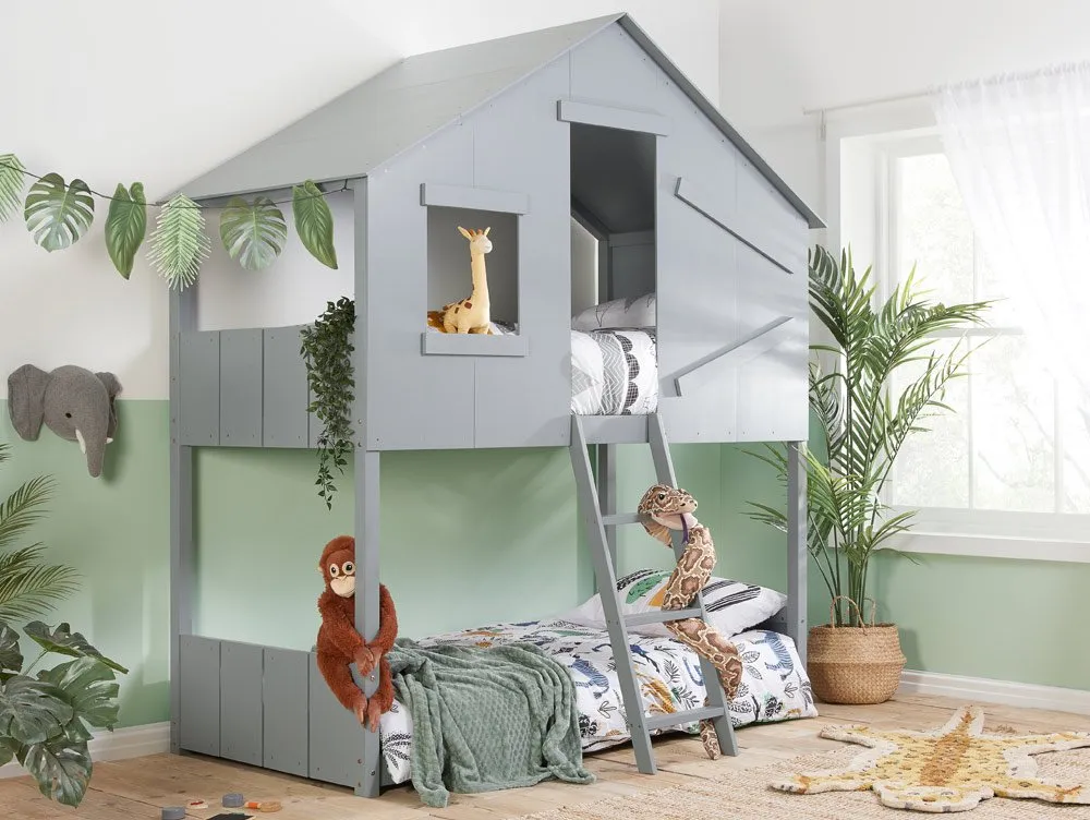 Birlea Birlea Safari Grey Wooden Bunk Bed Frame