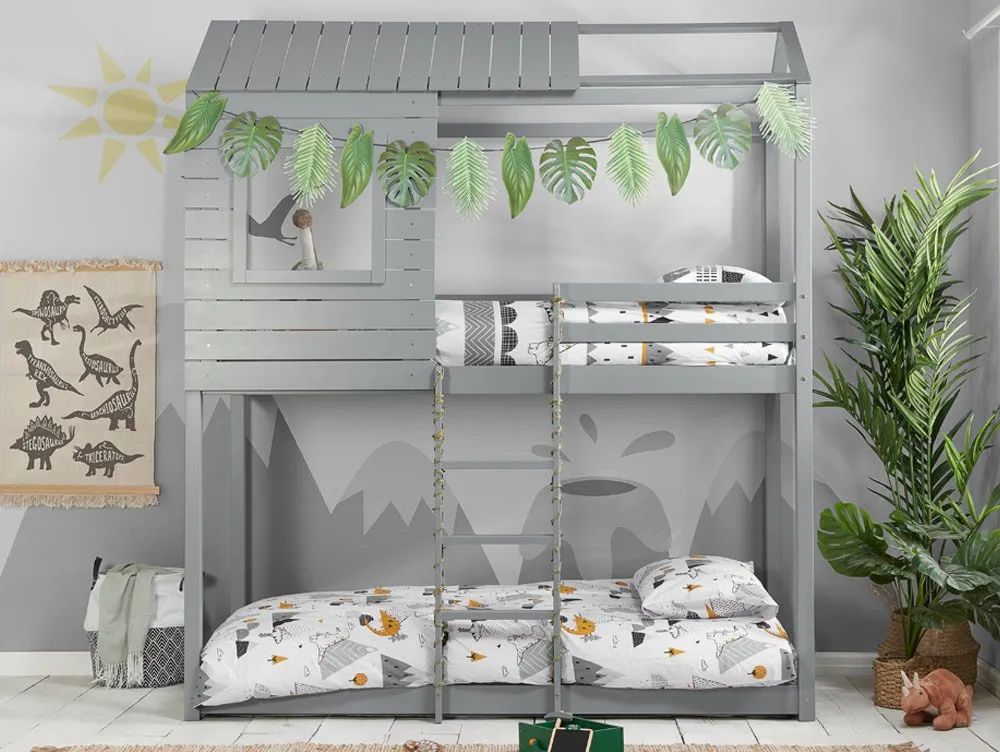 Birlea Birlea Adventure Grey Wooden Bunk Bed Frame