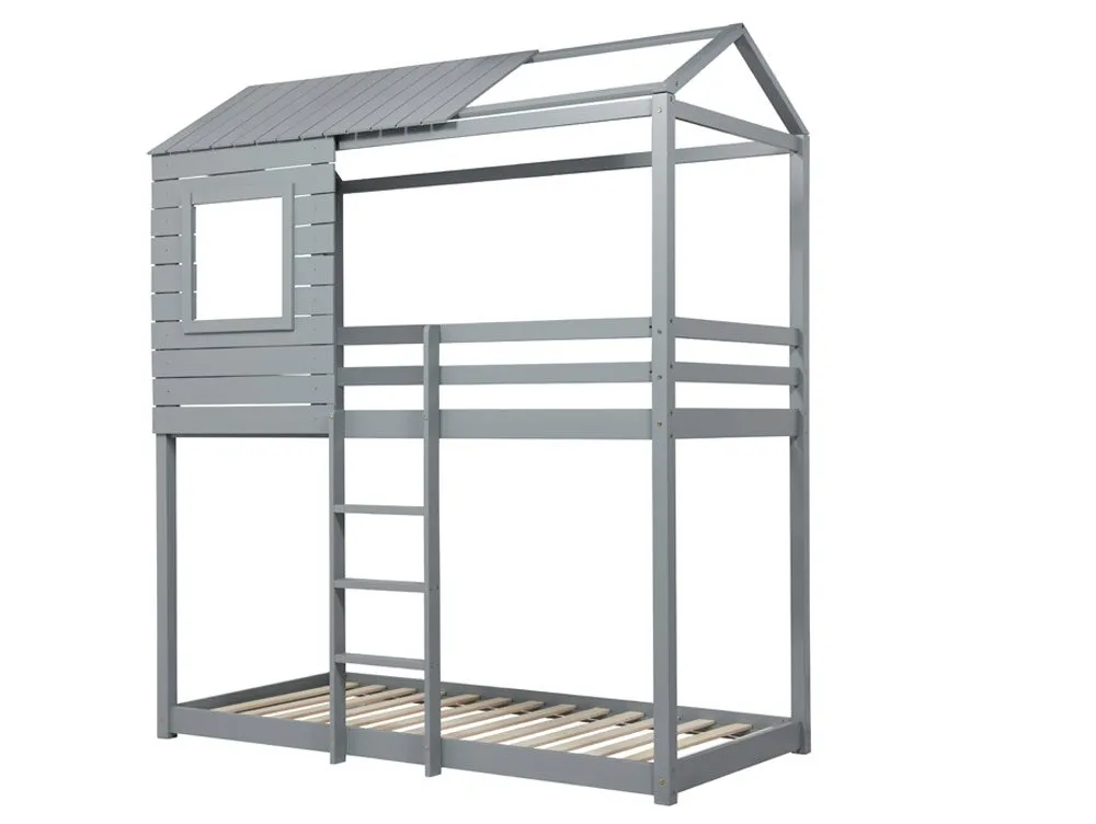 Birlea Birlea Adventure Grey Wooden Bunk Bed Frame