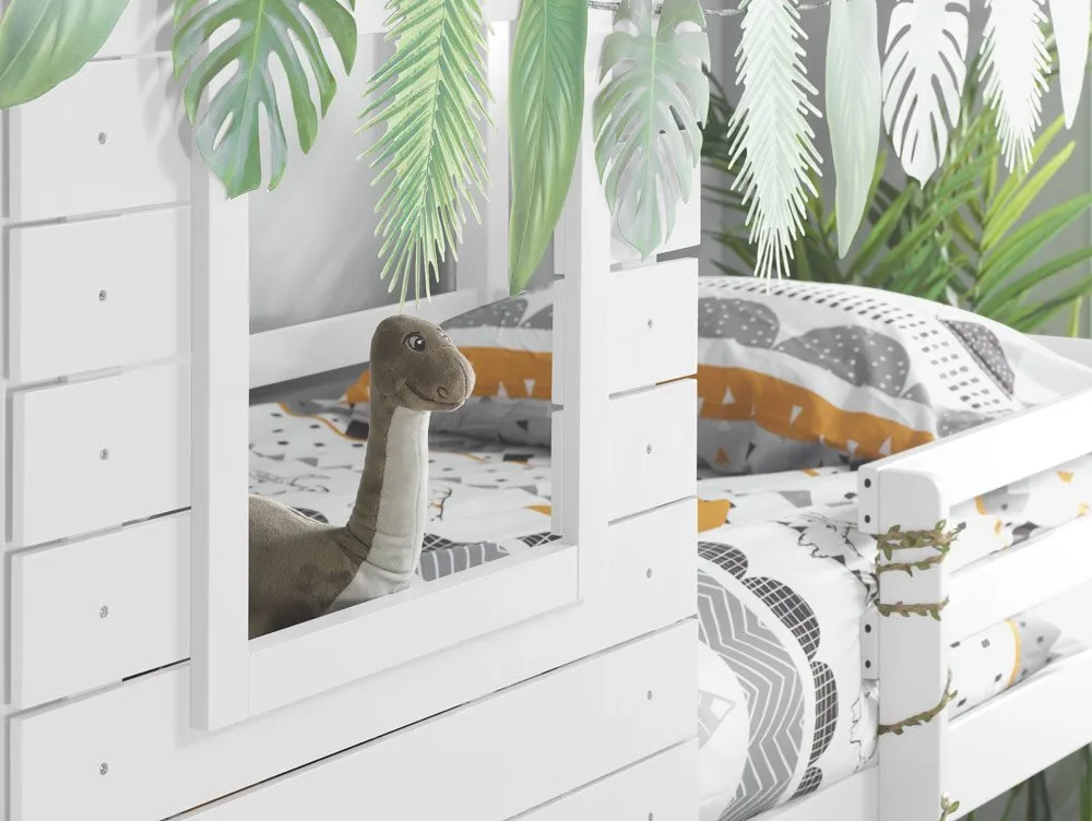Birlea Furniture & Beds Birlea Adventure 3ft White Wooden Bunk Bed Frame