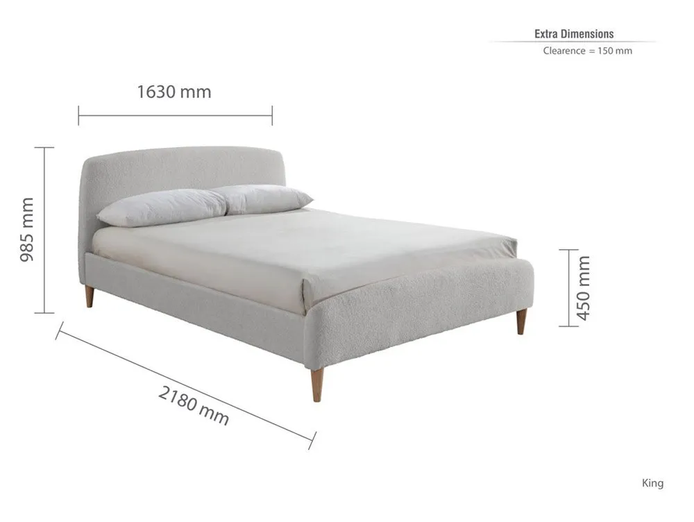 Birlea Birlea Otley Grey Boucle Bed Frame