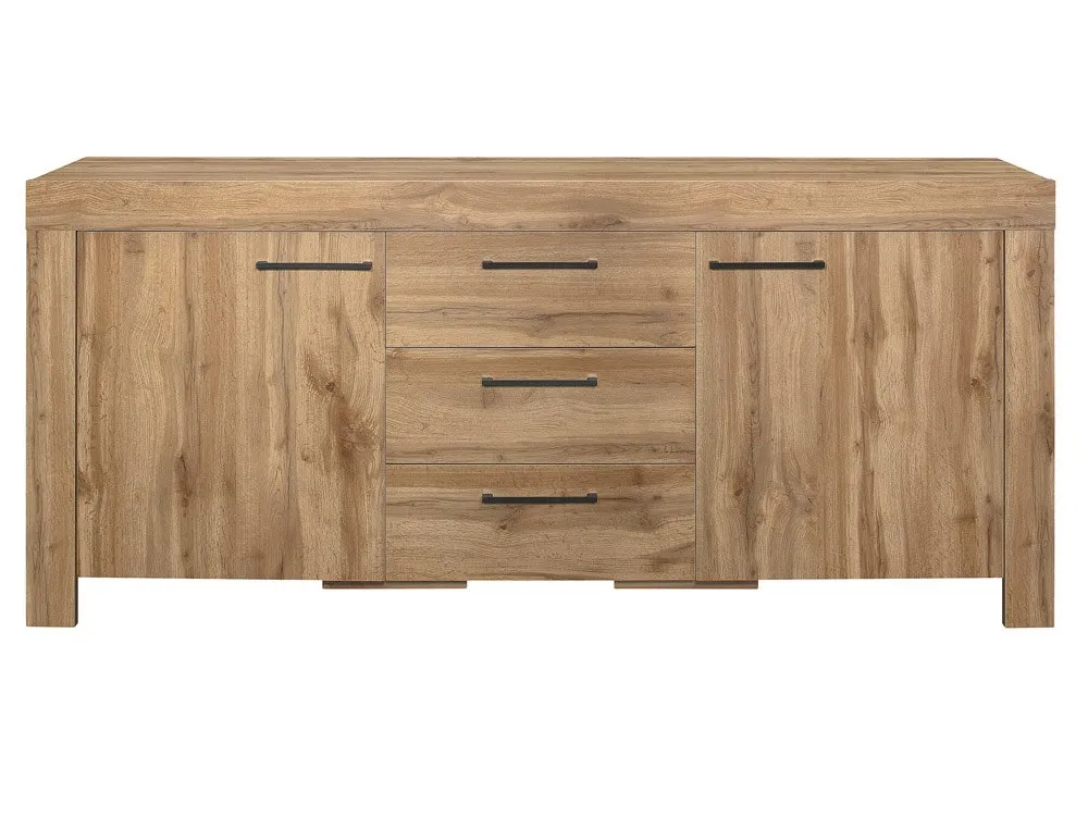 Birlea Birlea Compton Oak 2 Door 3 Drawer Sideboard