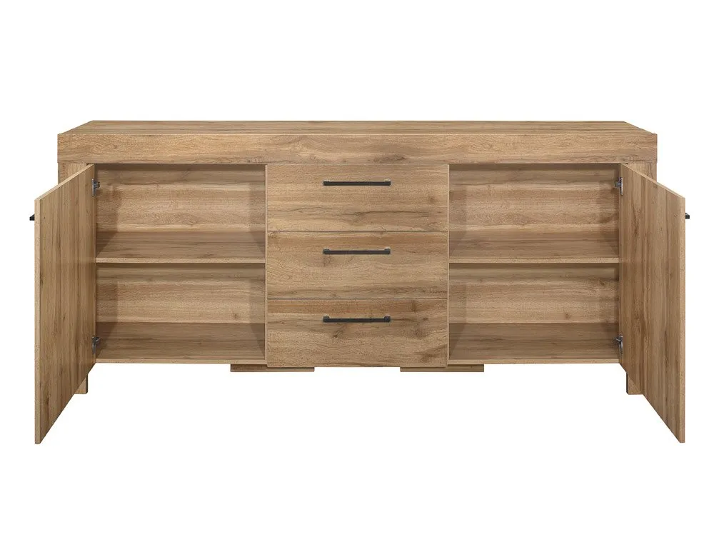 Birlea Birlea Compton Oak 2 Door 3 Drawer Sideboard