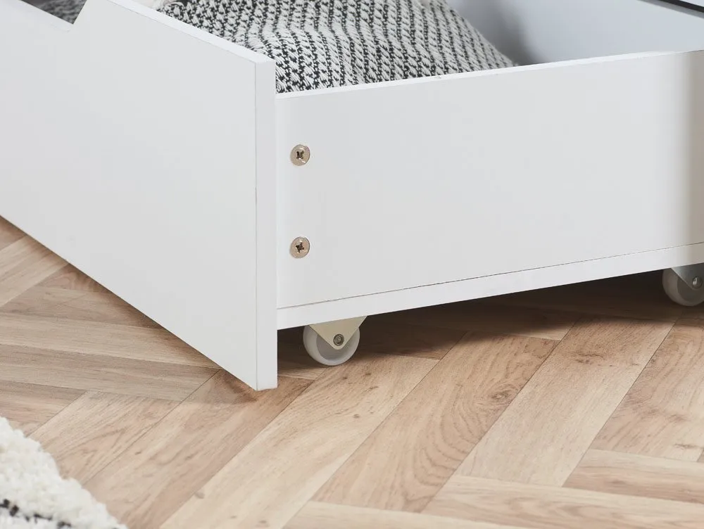 Birlea Birlea Alfie White Wooden 1 Drawer Storage Bed Frame
