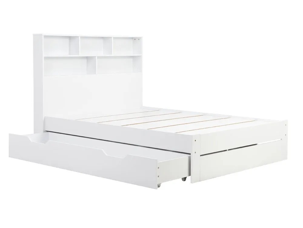 Birlea Birlea Alfie White Wooden 1 Drawer Storage Bed Frame