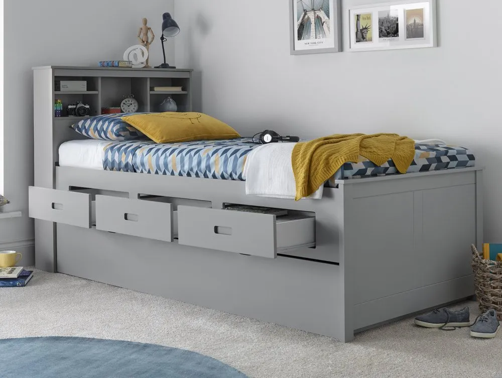 Bedmaster Bedmaster Veera 3ft Single Grey Wooden Bed Frame