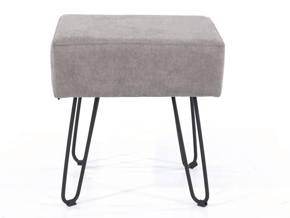 Core Products Core Soft Furnishings Grey Fabric Rectangular Stool