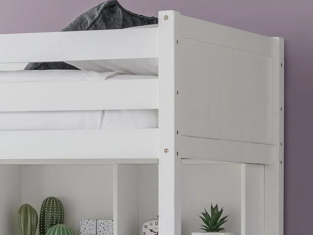 Julian Bowen Julian Bowen Titan Surf White Wooden High Sleeper Bed Frame