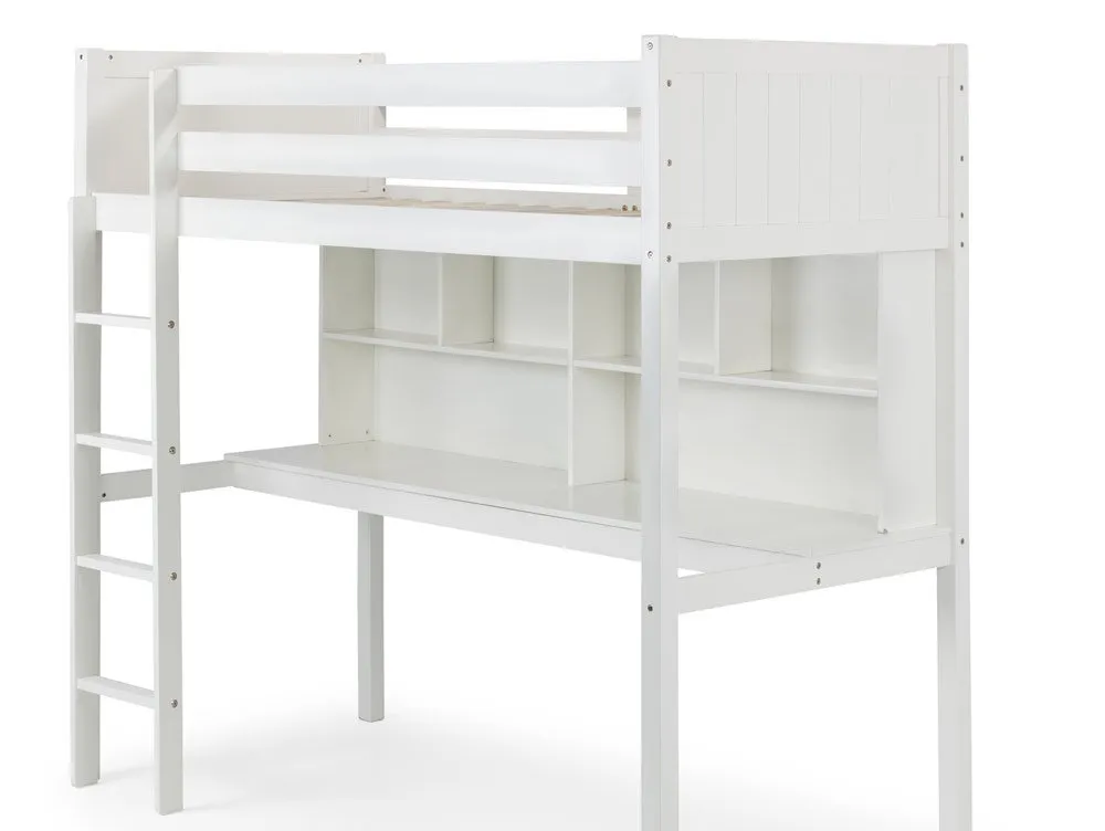 Julian Bowen Julian Bowen Titan Surf White Wooden High Sleeper Bed Frame