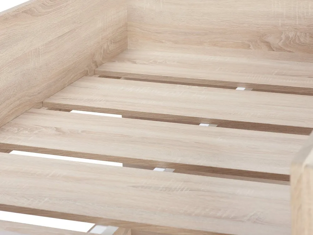Birlea Birlea Leyton White and Oak Effect Cabin Bed Frame