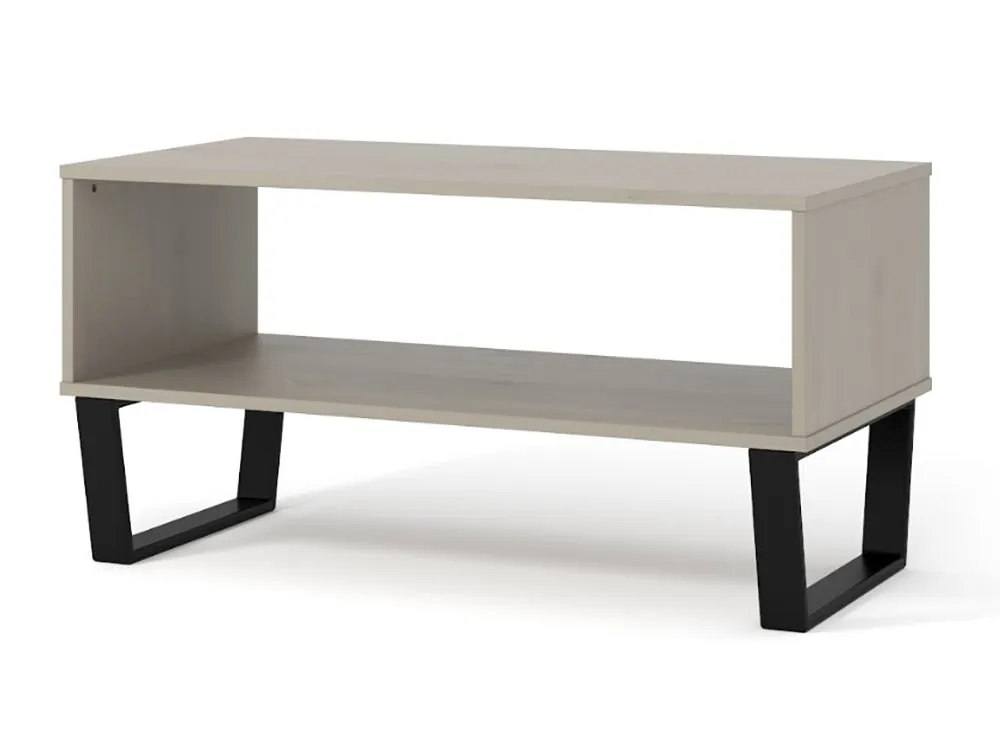 Core Core Texas Grey Waxed Pine Open Coffee Table