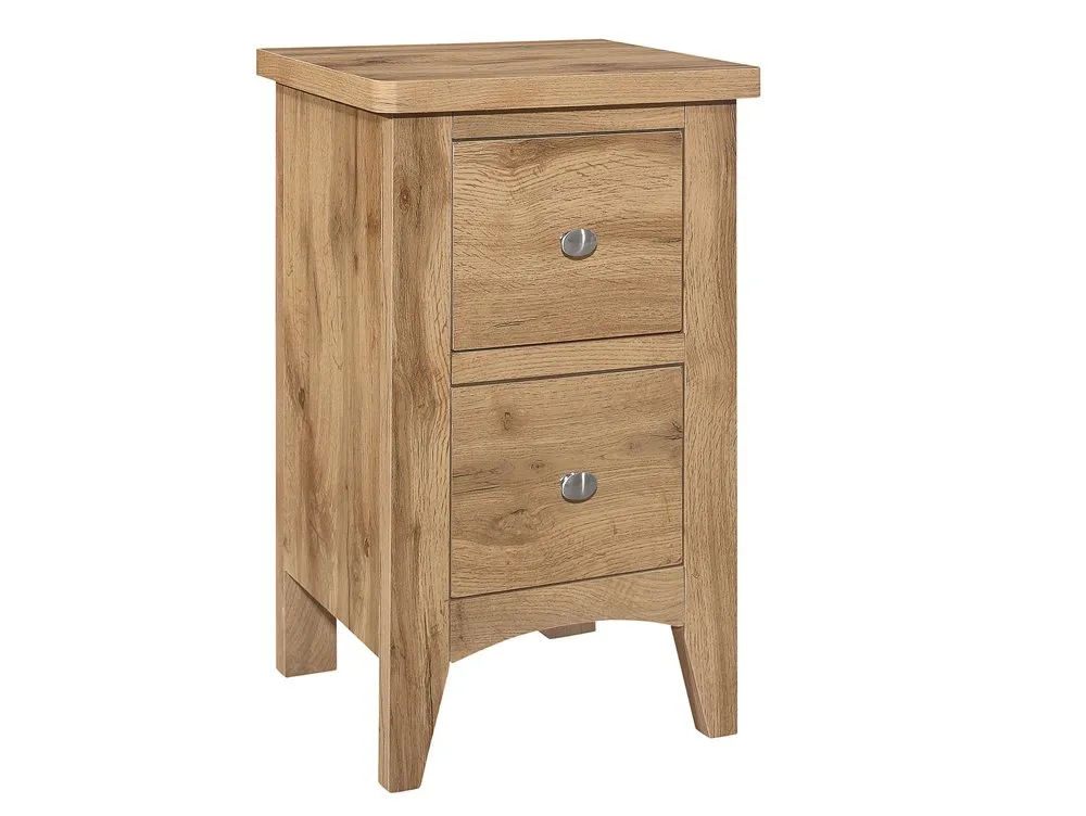Birlea Birlea Hampstead Oak 2 Drawer Small Bedside Table