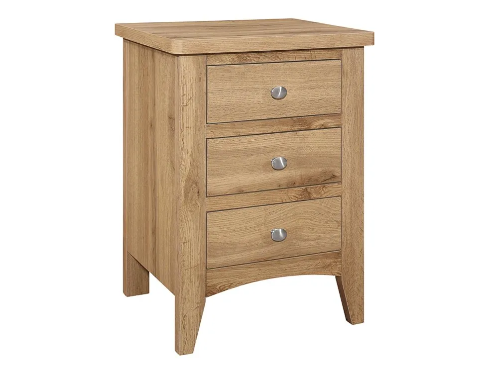 Birlea Birlea Hampstead Oak 3 Drawer Bedside Table
