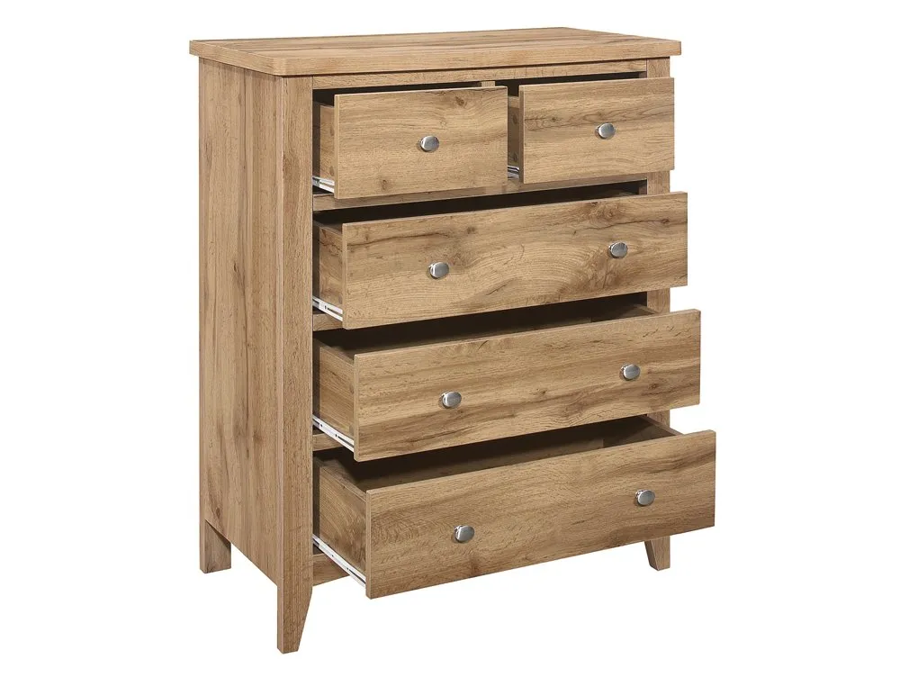 Birlea Birlea Hampstead Oak 3+2 Drawer Chest of Drawers