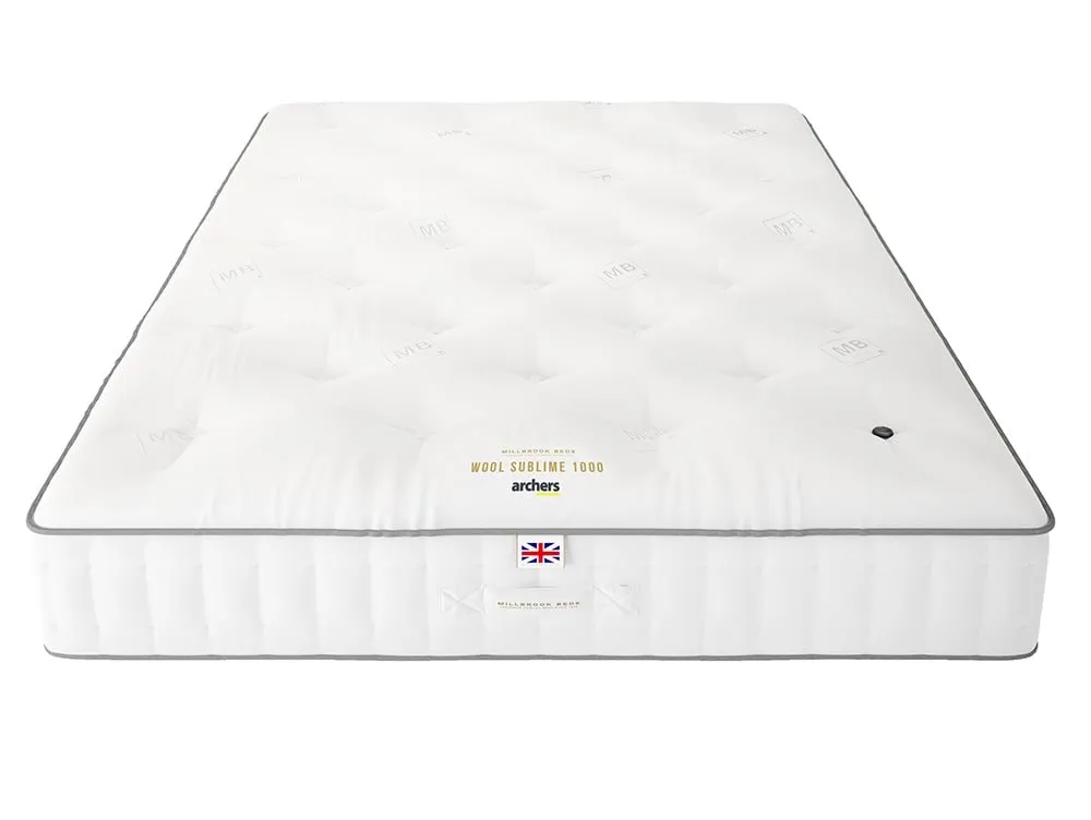 Millbrook Beds Millbrook Wool Sublime Ortho Pocket 1000 4ft6 Double Mattress