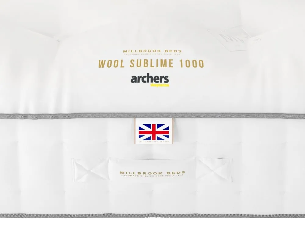 Millbrook Beds Millbrook Wool Sublime Ortho Pocket 1000 4ft Small Double Mattress