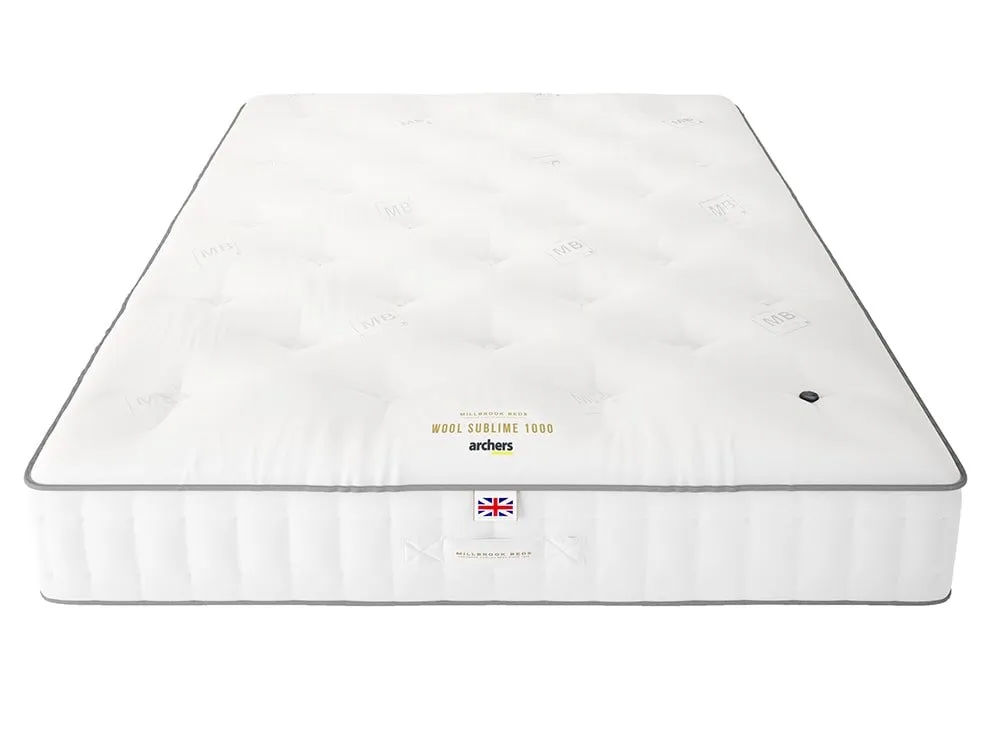 Millbrook Beds Millbrook Wool Sublime Ortho Pocket 1000 4ft Small Double Mattress
