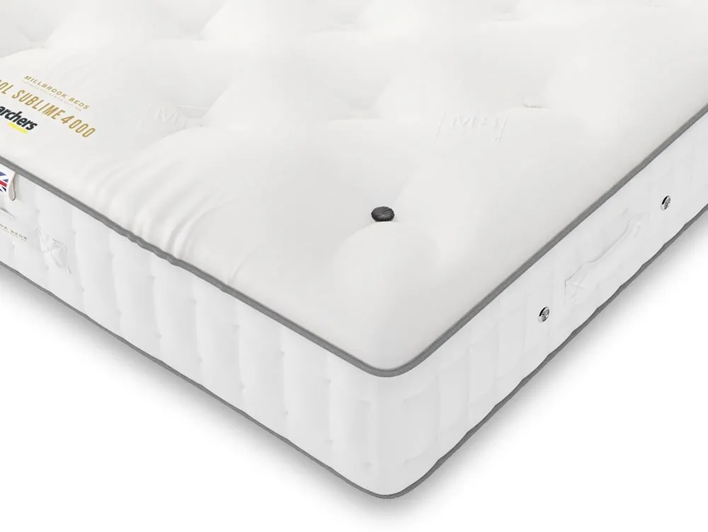 Millbrook Millbrook Wool Sublime Pocket 4000 2ft6 Small Single Mattress
