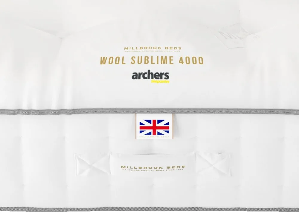 Millbrook Millbrook Wool Sublime Pocket 4000 2ft6 Small Single Mattress