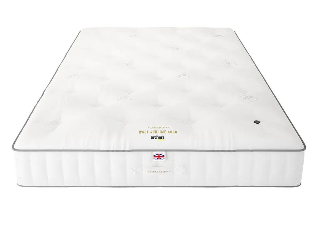 Millbrook Beds Millbrook Wool Sublime Pocket 4000 3ft Single Mattress