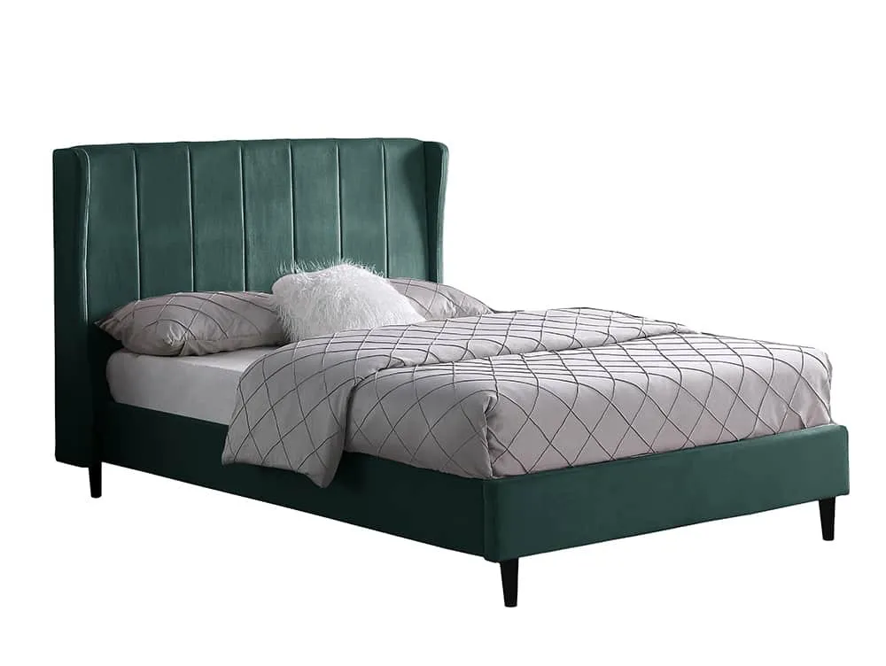Seconique Seconique Amelia Green Fabric Bed Frame