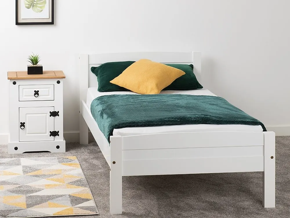 Seconique Seconique Amber 3ft Single White Wooden Bed Frame