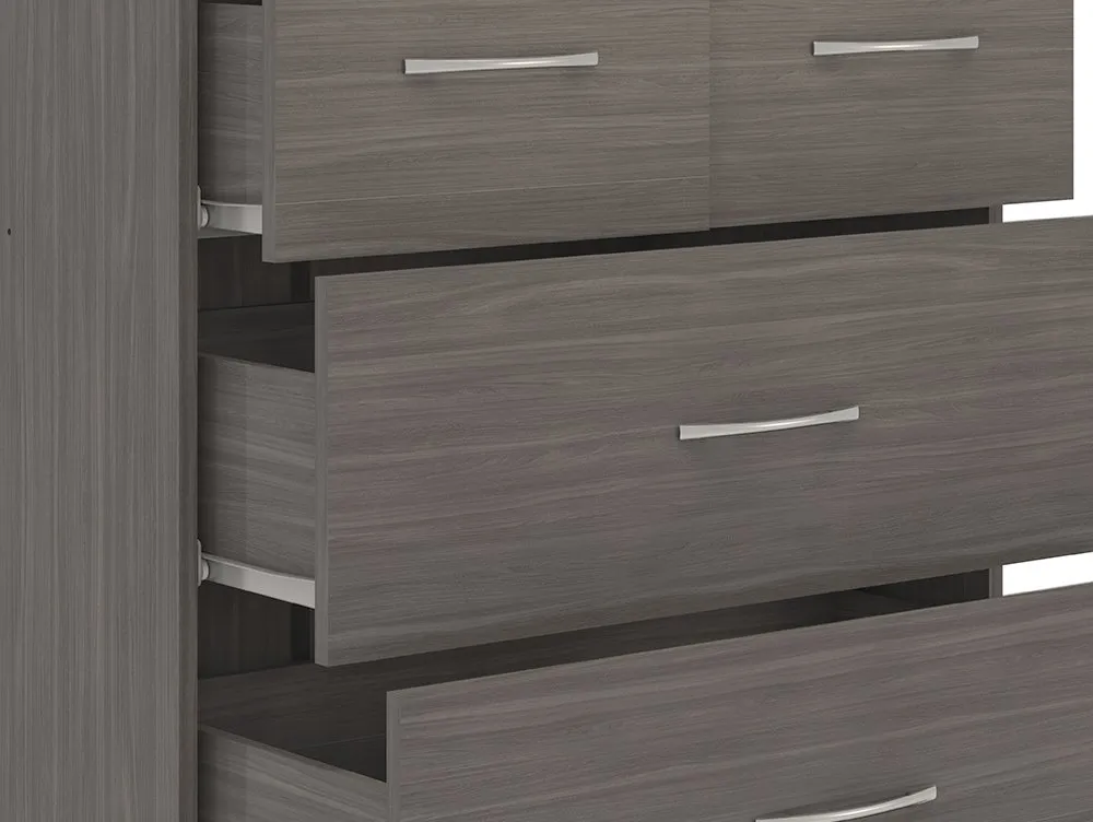 Seconique Seconique Nevada Black 3+2 Drawer Chest of Drawers