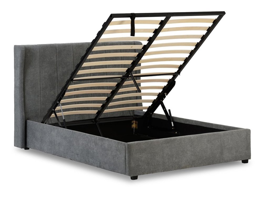 Seconique Amelia 5ft King Size Grey Fabric Ottoman Bed Frame - Archers ...