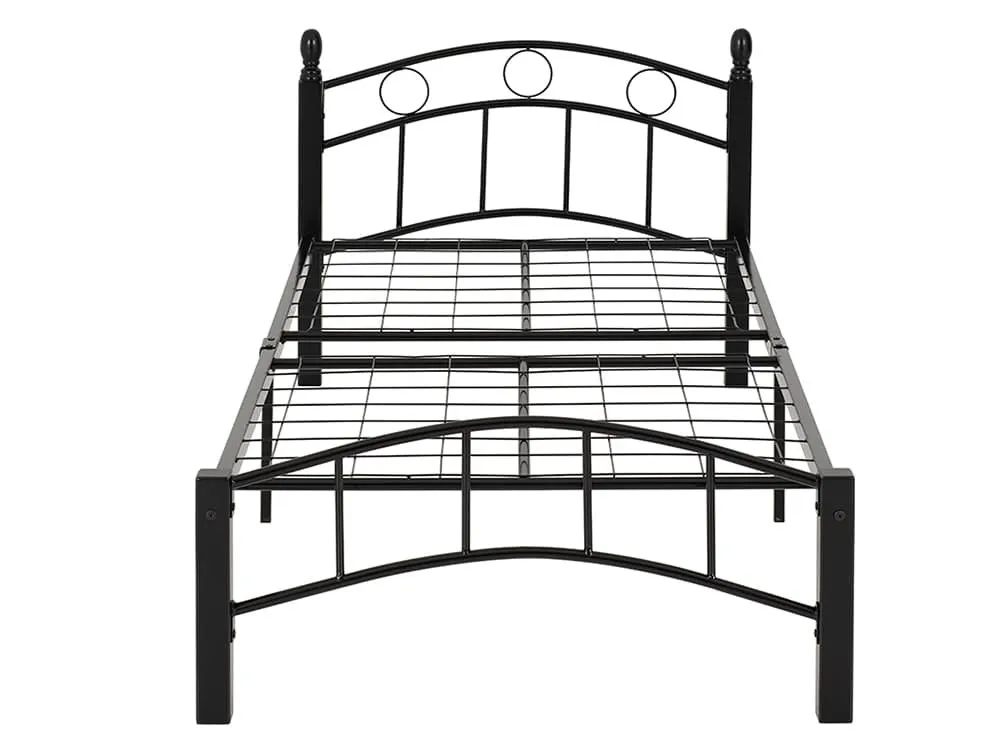 Twin metal bed frame black discount
