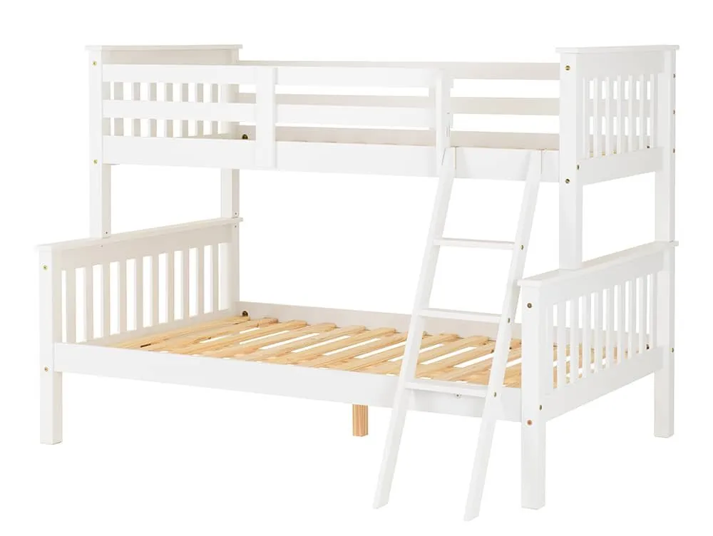 Seconique Seconique Neptune 3ft plus 4ft White Wooden Bunk Bed Frame