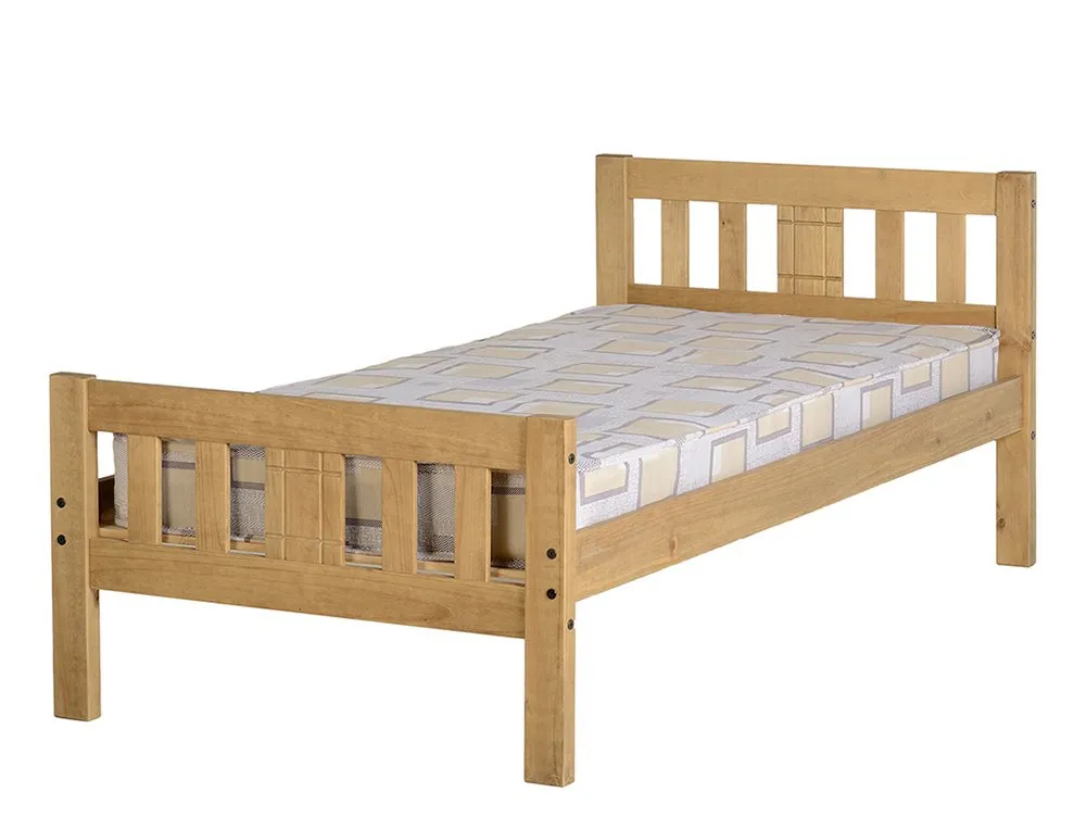 Seconique Seconique Rio 3ft Single Wax Pine Wooden Bed Frame