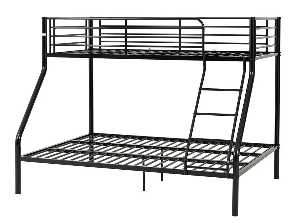 Seconique Seconique Tandi 3ft plus 4ft6 Black Metal Bunk Bed Frame