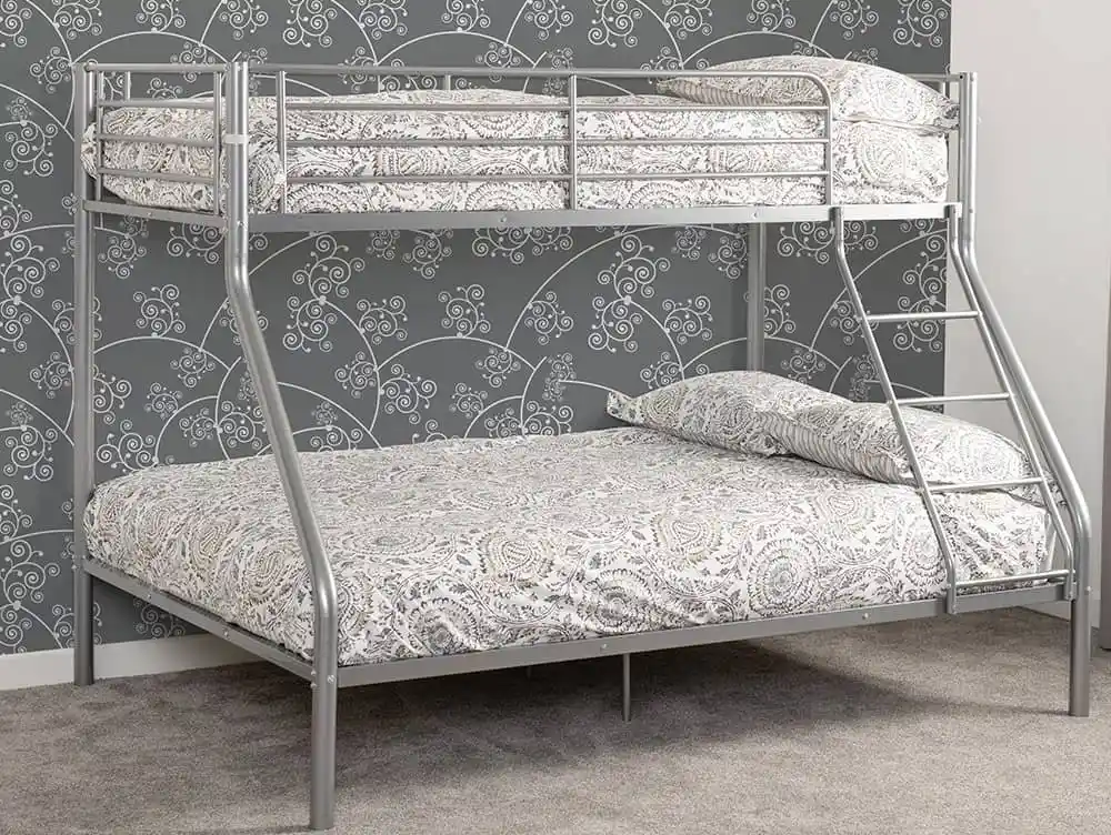 Seconique Seconique Tandi Silver Metal Triple Bunk Bed Frame