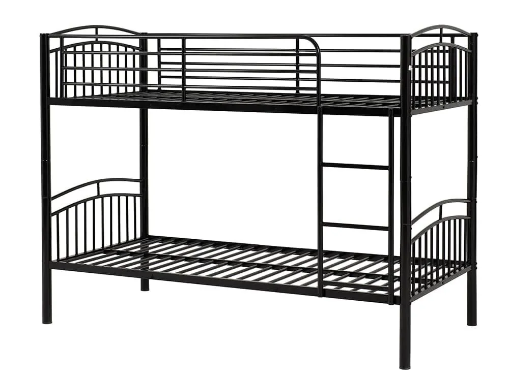 Seconique Seconique Ventura 3ft Black Metal Bunk Bed Frame