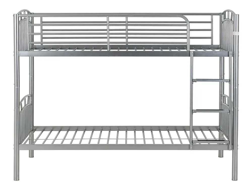 Seconique Seconique Ventura 3ft Silver Metal Bunk Bed Frame