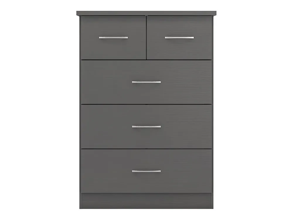 Seconique Seconique Nevada Matt Grey 3+2 Drawer Chest of Drawers