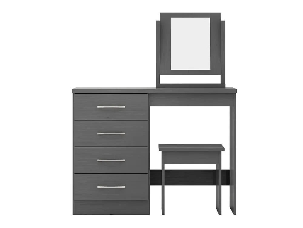 Seconique Seconique Nevada Matt Grey 4 Drawer Dressing Table and Stool