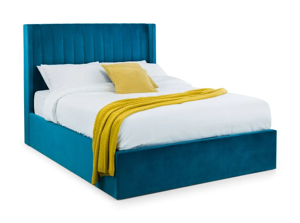 Julian Bowen Julian Bowen Langham 4ft6 Double Teal Velvet Ottoman Bed Frame