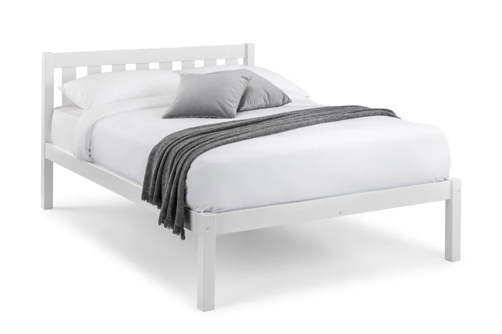 Julian Bowen Julian Bowen Luna 4ft6 Double Surf White Wooden Bed Frame